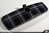 Klii Motorwerkes Universal Interior Rear View Mirror Wrap - Mk6 Plaid (TDI Blue) K11RM18