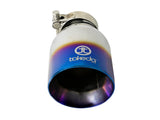 AFE aFe Takeda 304 Stainless Steel Clamp-On Exhaust Tip 2.5in Inlet / 4in Outlet - Blue Flame 49T25404-L07