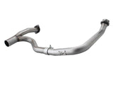 aFe Power Twisted Steel Y-Pipe Stainless Steel 2.5in 12-14 Jeep Wrangler V6 3.6L | 48-46208