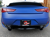 AFE aFe POWER Takeda 2.5in 304 SS Axle-Back Exhaust w/ Black Tips 17-19 Infiniti Q60 V6-3.0L (tt) 49-36133NM-B