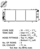 CSF Performance CSF Performance 88-90 Cherokee (XJ) 4.0L w/o filler neck (3-Row Copper Core) Radiator CSF-2572