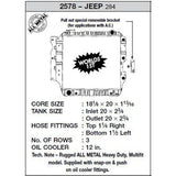 CSF Performance CSF Performance 87-04 Jepp Wrangler (3 ROW Copper Core) Radiator CSF-2578