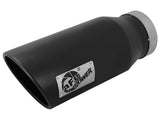aFe Diesel Exhaust Tip Bolt On Black 4in Inlet x 6in Outlet x 15in - Left | 49T40602-B15
