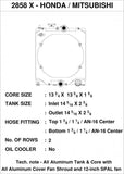 CSF Performance CSF Performance Universal Half Radiator - Evo 7/8/9 / 92-00 Civic - w/ SPAL Fan & Shroud CSF-2858X