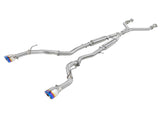 AFE aFe Takeda 2.5in 304 SS Cat-Back Exhaust System w/ Blue Flame Tips 16-18 Infiniti Q50 V6-3.0L (tt) 49-36132NM-L