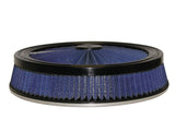 aFe MagnumFLOW Air Filters Round Racing P5R A/F TOP Racer 14D x 3H (Blk/Blue) | 18-31403