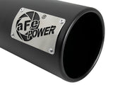 AFE aFe SATURN 4S 4in SS Intercooled Exhaust Tip - Black 4in In x 5in Out x 12in L Bolt-On 49T40501-B122