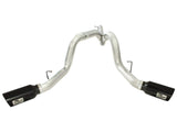 aFe MACHForce XP Exhaust Aluminized Dual Split DPF Back 11-15 GM Diesel Truck V8-6.6L (td) (BLK tip) | 49-04043-B