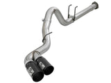 AFE aFe Rebel XD 4in SS DPF-Back Exhaust 17-18 FOrd Diesel Trucks V8-6.7L (td) w/ Dual Black Tips 49-43102-B