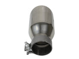 AFE aFe MACH Force-Xp Univ 304 SS Double-Wall Clamp-On Exhaust Tip - Polished - 3in Inlet - 4.5in Outlet 49T30454-P093