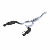 MBRP 15-18 Ford Mustang EcoBoost 2.3L Black 3in Cat Back Dual Split Rear Exit (Street Version) | S7274BLK