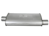 aFe Scorpion Replacement Alum Steel Muffler Double Layer 2-1/2in In/Out Center/Offset 18inL x9inW | 49M00002