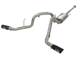 aFe MACHForce XP Exhaust 3in SS Dual Side Exit CB w/ Black Tips 11-14 Ford F150 EcoBoost V6-3.5L TT | 49-43056-B
