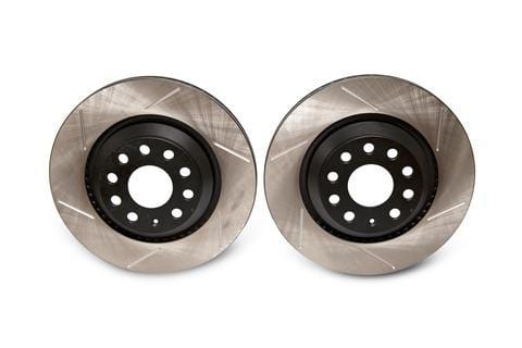 EMD Auto 310x22mm Coated High Carbon Rear Slotted Brake Rotor (Pair) |  8V S3 | MK7/7.5 GTI/R | EMD-Rear-Carbon-Slotted-S3-GTI-R
