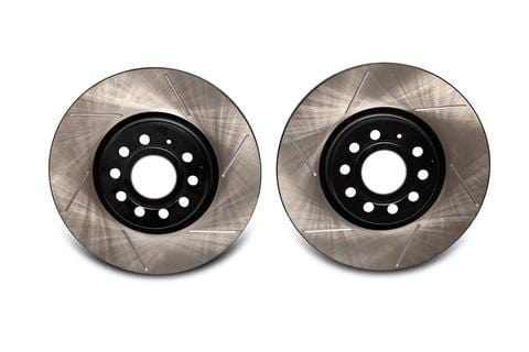 EMD Auto 312x25mm Coated High Carbon Front Slotted Brake Rotor (Pair) | 8V A3 | Mk7 GTI | EMD-Front-Carbon-Slotted-Rotor-NonPP