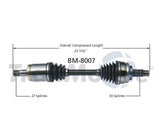TrakMotive Front Left Axle - BMW E53 X5 | 31607565313