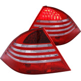 ANZO LED Taillights Red/Clear - Mercedes Benz / W220 / S Class / 2000-2005 | 321055