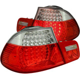 ANZO LED Taillights Red/Clear - BMW / E46 / 2000-2003 | 321105