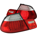 ANZO Led Taillights Red/Clear 4 pc - BMW / E46 / 2000-2003 | 321185