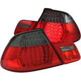 ANZO LED Taillights Red/Smoke 4pc - BMW / E46 / 2000-2003 | 321186