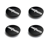 Rotiform Chrome on Black Rotiform Hex Center Cap (Set of 4) 32170-BCS-KT