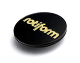 Rotiform Gold on Black Rotiform Hex Center Cap (Sold Each) 32170-BGS