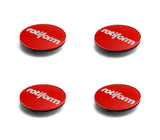 Rotiform Chrome on Red Rotiform Hex Center Cap (Set of 4) 32170-RCS-KT