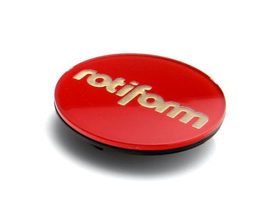 Rotiform Gold on Red Rotiform Hex Center Cap (Sold Each) 32170-RGS