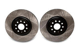 EMD Auto 340x30mm Coated High Carbon Front Slotted Brake Rotor (Pair) | 8V S3 | MK7/7.5 GTI/R | EMD-Carbon-Slotted-Rotors-S3-GTI-R