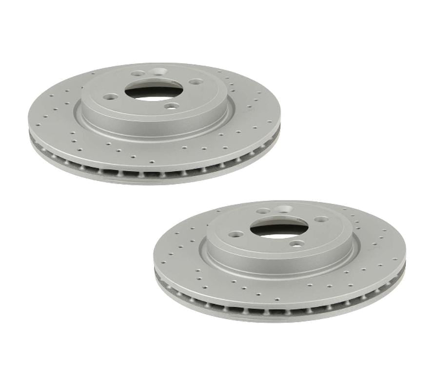 Zimmerman Front Brake Cross Drilled Rotor Kit (276x22) - MINI Cooper ...