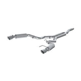 MBRP 15-19 Ford Mustang EcoBoost 2.3L Alum 3in Cat Back Dual Split Rear Exit (Race Version) | S7275AL