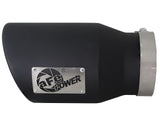 AFE aFe MACHForce XP 5in 304 Stainless Steel Exhaust Tip 5 In x 7 Out x 12L in Bolt On Right - Black 49T50702-B12