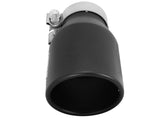 AFE aFe Power Gas Exhaust Tip Black- 3 in In x 4.5 out X 9 in Long Bolt On (Black) 49T30451-B09