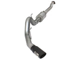 aFe Atlas Exhausts 4in Cat-Back Aluminized Steel Exhaust Sys 2015 Ford F-150 V6 3.5L (tt) Black Tip | 49-03069-B