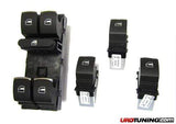 FAW Window Switch Kit w/Chrome Trim (4-pcs) | Mk5 | B6 4-door 3C8959857KT