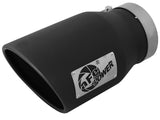 AFE aFe MACHForce XP 5in 304 Stainless Steel Exhaust Tip 5 In x 7 Out x 12L in Bolt On Right - Black 49T50702-B12