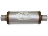 AFE aFe MACH Force-Xp 409 SS Muffler 2-1/2in Center/Center 14in L X 6in Dia - Round Body 49M00007