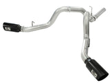 AFE aFe MachForce XP Exhaust 4inch DP-Back All SS 2011-14 GM Diesel Trucks V8-6.6L LML Black Tips 49-44043-B