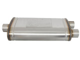 AFE aFe MACHForce XP SS Muffler 3in Center Inlet / 3in Offset Outlet 22in L x 11in W x 6in H Body 49M00015