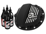 AFE aFe Pro Series GMCH 9.5 Rear Diff Cover Black w/Mach Fins & Gear Oil 19-20 GM Silverado/Sierra 1500 46-71141B