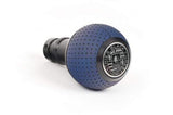 BFI GS2 Heavy Weight Shift Knob - Porsche Maritime Blue Leather - Black Anodized (Audi R8 - M8x1.25) | GS2SMTA