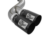 aFe Power 15-16 Ford F250/F350 6.7L Diesel Rebel XD 4in 409 SS DPF-Back Exhaust System - Black Tips | 49-43121-B