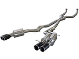 AFE Carbon Fiber Tips aFe Mach Force XP 3" 304SS Cat-Back Exhaust - F10 M5 S63 49-36317-C