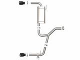 AFE aFe Mach Force-Xp 3 IN to 2-1/2 IN 304 Stainless Steel Axle-Back Exhaust System - BMW B48 X1