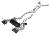 AFE Carbon aFe Mach Force-Xp 3 IN to 2-1/2 IN 304 Stainless Steel Cat-Back Exhaust w/ Black Tip - BMW / G8X / M3 / M4 / M4 Competition 49-36351-C