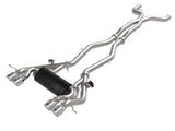 AFE Polished aFe Mach Force-Xp 3 IN to 2-1/2 IN 304 Stainless Steel Cat-Back Exhaust w/ Black Tip - BMW / G8X / M3 / M4 / M4 Competition 49-36351-P