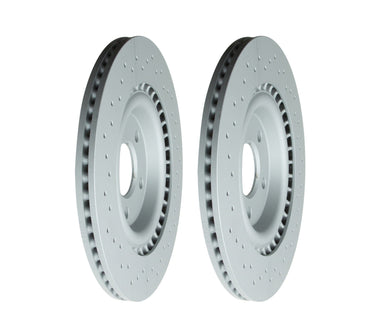 Zimmerman Cross Drilled Rear Brake Rotor Set (330x22mm) - Audi / B8 / S4 / S5 / C7 / A6 / A7 / SQ5 / D4 A8 | 4H0615601H
