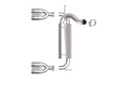 AFE aFe Rebel Series 2.5in 409 SS Axle-Back Exhaust Polished 07-18 Jeep Wrangler (JK) V6-3.6L/3.8L 49-48086-P