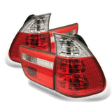 Spyder BMW E53 X5 00-06 4PCS Euro Style Tail Lights- Red Clear | 5000835