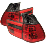 Spyder BMW E53 X5 00-06 4PCS Euro Style Tail Lights- Red Smoke | 5000842